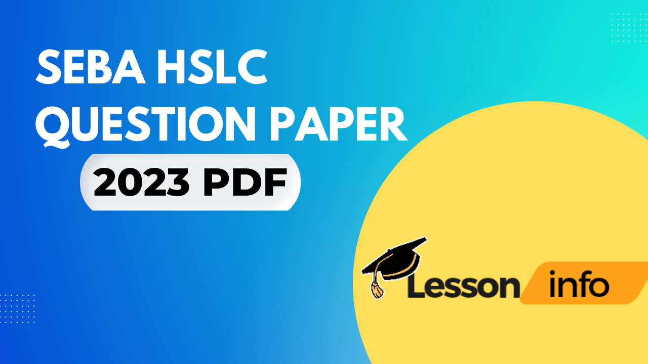 SEBA HSLC Question Paper 2023 PDF